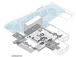 A. Building 220 / Visitor entrance<br />B. Plaza<br />C. Building 222 / Employee mall and private dining<br />D. Building 223 / Green hub and blue hub<br />E. Building 224 / Employee entrance, red hub