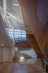 Interior of lecture hall center by BUSarchitektur.