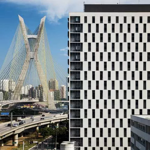Moreira and her firm MMBB, with H+F Arquitetos, designed Jardim Edite social housing in S'o Paulo. The complex houses more than 250 familes on the site of a former favela, where the same families live