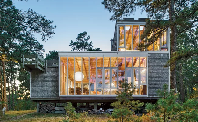 Even without a formal preservation mandate, some residents are keeping up their historic houses on their own initiative. In Cape Cod, the Halprin House, designed by Hayden Walling and completed in 196