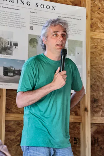 Andrew Freear discusses plans for the forthcoming Newbern public library.