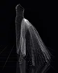 DS+R used handheld 3-D scanners to translate James’s dresses, such as the the <em>Butterfly Ball Gown</em>, into digital models.