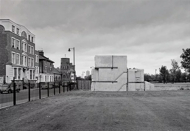 Rachel Whiteread's <em>House</em>, 1993, presented a ghostly cast of the inside of a demolished London home on a block razed for redevelopment.