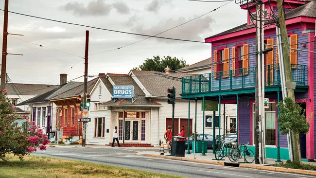 The New Orleans Healing Center stands across the street on St. Claude.