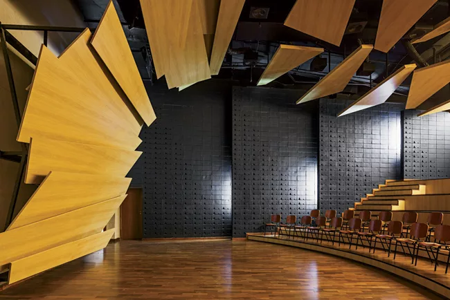 Albert Yaying Xu of Paris-based Xu-Acoustique worked with the architects to design the performance spaces and a rehearsal studio.