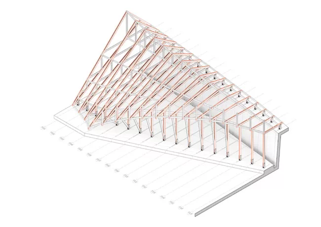 Roof trusses.
