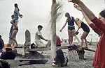 Driftwood Village, the dance and sculpture workshop on the beach at the Sea Ranch, on July 6, 1968.