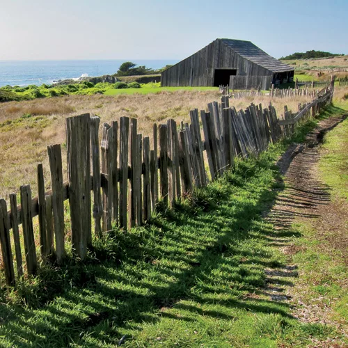 One of the original barns that helped inspire the architecture.