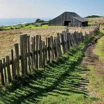 One of the original barns that helped inspire the architecture.