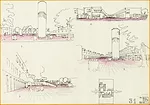 Perspective of public plazas, Proyecto Experimental de Vivienda (PREVI), Lima, Peru, by Rafael Esguerra, Alvaro Sáenz, and Germán Samper (1969).