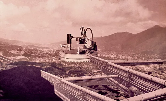 “Caracas Nodo de Transferencia” (“Caracas Transfer Node”), photocollage by Jorge Rigamonti (1970).