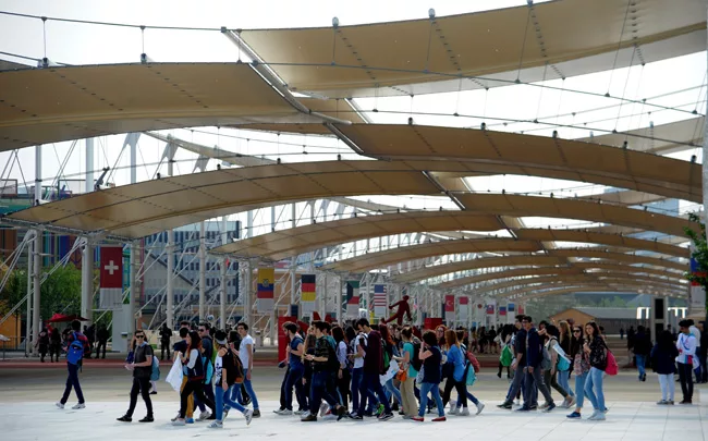 Covered promenade.