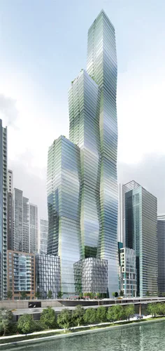 Rendering of Studio Gang's Wanda Vista