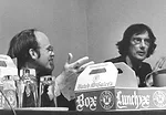 The State of Art of Architecture symposium at the Graham Foundation, Chicago, October 1977; Thomas Beebe (left), Charles Jencks (right).
