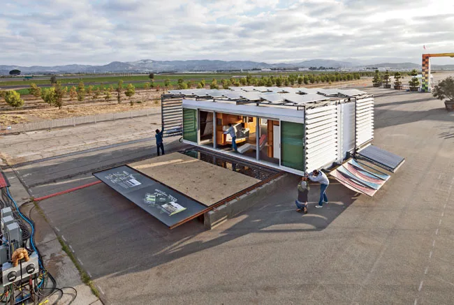 SCI-Arc: For the 2013 Solar Decathlon, students teamed up with Caltech to build a net zero, 600-square-foot  house with an expandable interior.