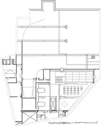 Roca Barcelona Gallery, lower level floor plan