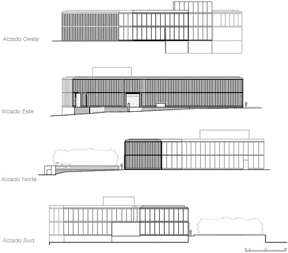 Roca Barcelona Gallery, elevations