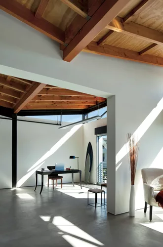 Light-filled, loftlike office space.