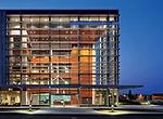 EYP replaced the former concrete factory's stalwart facade with glass panels that allow light in and views out.