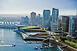 The LEED Platinum building folds seamlessly into the landscape with a 6-acre living roof that functions as a grassland ecosystem. It also extends the city&rsquo;s downtown core with vibrant public spa
