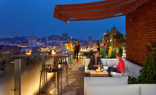 Rooftop cocktail terrace