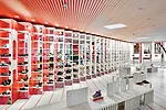 The Pritzker Prize laureate transformed a single-story 1970s building&mdash;saved from potential demolition&mdash;into a handsome &ldquo;house of shoes.&rdquo; Crowned by a pitched roof made of Ban&rs