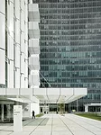City Green Court features angled fins for sun control and an airy, daylit atrium.