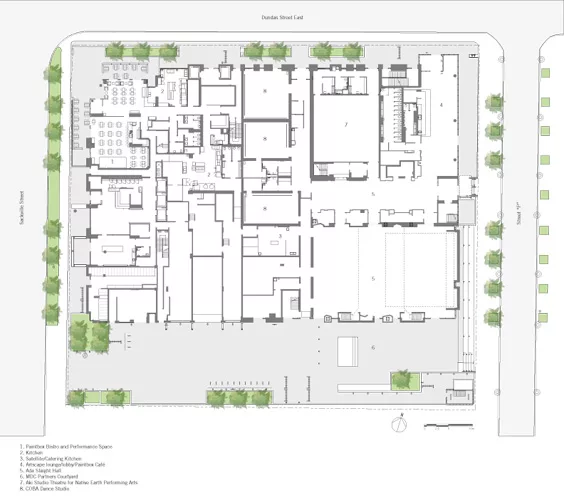 Ground Floor Plan<p><a href='/features/GDGB/2014/images/Daniels-Spectrum-Diamond-Schmitt-Architects-8_lg.jpg' target='_blank'><strong>Click here</strong></a> to view a large drawing.</p>