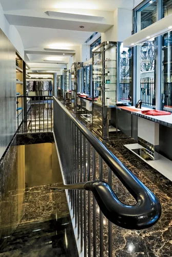 For the Marc Jacobs Paris store, the architect transformed a space in the historic Palais-Royal into an intimate but open boutique. &ldquo;There was suspicion that we were risking altering the charact