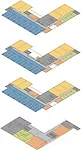Color-coded floor plans