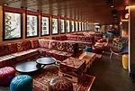 The upper-level lounge takes its cues from the cultural diversity of the 10th Arrondissement.