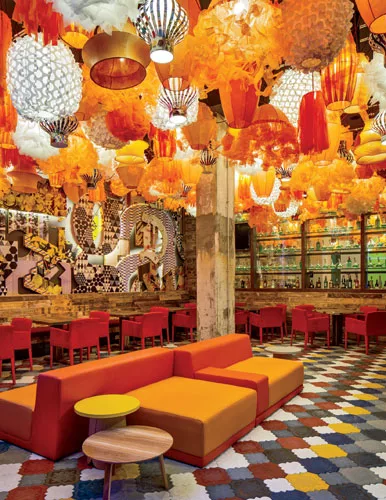 The design team refurbished a 1963 office building for Generator's first hostel/hotel, located in the city's Gr'cia district. A dazzling installation of more than 300 lanterns by local artist Julie Pl