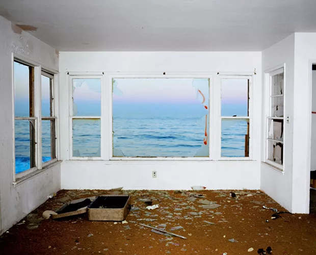 In his Zuma Series, 1977–78, John Divola documented an abandoned oceanfront property, such as Zuma #8, on display at Geffen Contemporary–MoCA.