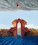 Massimo Scolari&rsquo;s fantastical compositions, like the oil painting Gate for a Maritime City, are remarkable for their almost-obsessive detail, not because they depict buildable form.