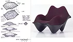Greg Lynn sketches by hand, but typically after first digitally modeling an idea. In his drawing of the Ravioli Chair, designed for Vitra, he describes form with a gridlike mesh.