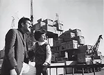 Moshe Safdie and his daughter Taal observe the construction of Moshe&rsquo;s Habitat 67 in Montreal. Taal, now an architect, lived in the apartment complex.