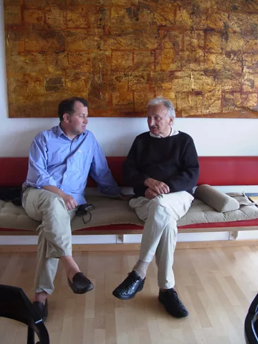 Stefan Behnisch, principal of Behnisch Architekten, and his father, architect G'nter Behnisch.