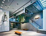 The American Folk Art Museum in New York, by Tod Williams Billie Tsien, invited visitors to explore its many levels with narrow atriums and stairs lined with display niches.