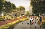 The proposed plans included gardens and a 'green loop' of bike paths and walkways to link various Google sites in Mountain View with each other.