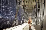 Projects within its doors include SO-IL's <em>Passage</em>, which emboldens a narrow ramp with pointed metal archways.