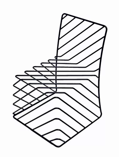Thin Black Lines Chair by Oki Sato/Nendo