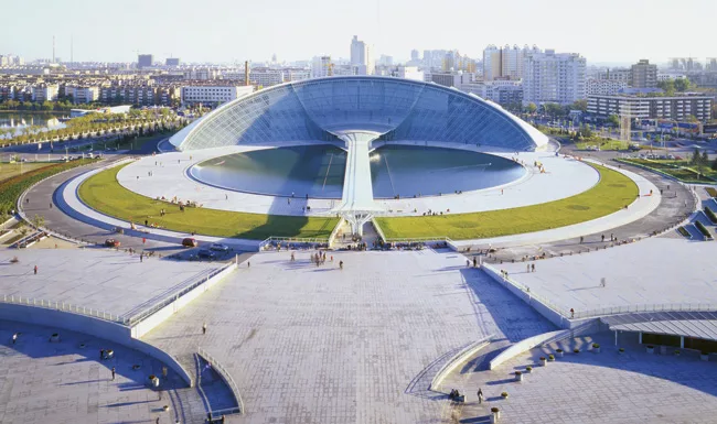 Tianjin Museum in Tianjin by Shin Takamatsu Architect & Associates with Kawaguchi & Engineers.