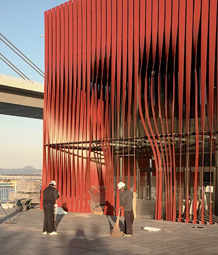 This 65,000-square-foot Museum and Cultural center in northern Japan evolved from a winning mixed-use development scheme for the Aomori City Northern Style Housing competition, organized to revitalize