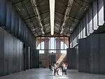 Carnicero's most recently completed project is a renovation of a 50,000-square-foot pavilion in a cultural center being created out of a complex of former slaughterhouses in Madrid. To subdivide the i
