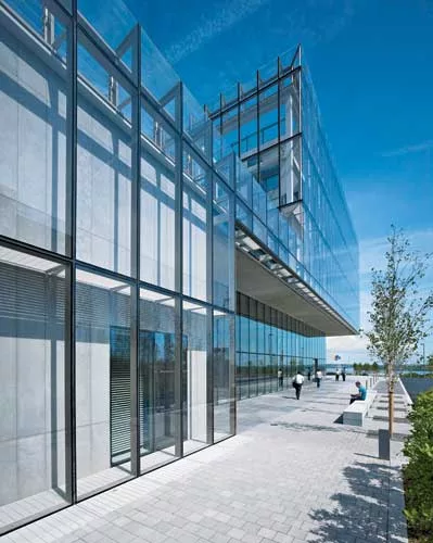 This 125,000-square-foot project in Ireland (completed in 2011 by Robin Lee Architecture) brings together offices for all of the county's departments and services. Set on the outskirts of town, the bu