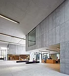 This 125,000-square-foot project in Ireland (completed in 2011 by Robin Lee Architecture) brings together offices for all of the county's departments and services. Set on the outskirts of town, the bu