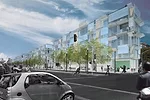 For a narrow site in San Francisco's Hayes Valley''on two lots created after the demolition of a freeway that collapsed in the 1989 earthquake'Envelope designed a five-story, multi-unit housing develo