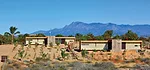 With two vacation cottages completed in 2006 (one for the client, the second to rent), Gracia staggered the one-story structures on the 50,000-square-foot desert site so each would have expansive view