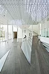 Park and Hong clinched the commission to design the steel-frame and frosty-fritted-glass White Block Gallery in an invited competition in 2011. The 16,145-square-foot space, which is dedicated to glob