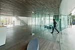 Park and Hong clinched the commission to design the steel-frame and frosty-fritted-glass White Block Gallery in an invited competition in 2011. The 16,145-square-foot space, which is dedicated to glob